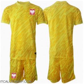 Polonia Portiere Prima Maglia Bambino Europei 2024 Manica Corta (+ Pantaloni corti)